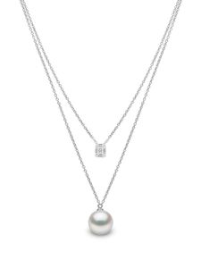 Yoko London collier Starlight en or blanc 18ct serti de perles et de diamants - Argent