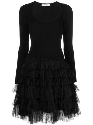 TWINSET robe à jupe en tulle - Noir