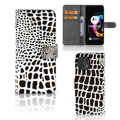 Motorola Edge 20 Lite | Telefoonhoesje | Met pasjeshouder | Slangenprint