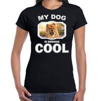 Honden liefhebber shirt Chow chows my dog is serious cool zwart voor dames 2XL  -