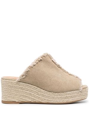 Castañer espadrilles compensées Queral-Sabot - Tons neutres