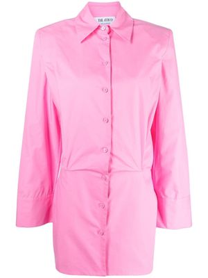 The Attico robe-chemise Margot à coupe courte - Rose