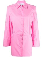 The Attico robe-chemise Margot à coupe courte - Rose - thumbnail