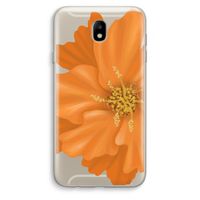 Orange Ellila flower: Samsung Galaxy J7 (2017) Transparant Hoesje