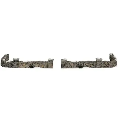 Lemax colonial stone wall s/10 kerstdorp tafereel 1999