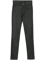 Federica Tosi pantalon en cuir à coupe skinny - Vert