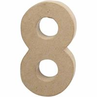 Creativ Company Cijfer, 8, h: 20,2 cm, b: 11 cm, dikte 2,5 cm, 1 stuk