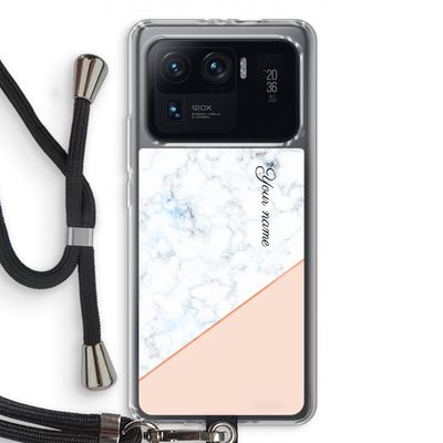 Marmer in stijl: Xiaomi Mi 11 Ultra Transparant Hoesje met koord