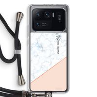 Marmer in stijl: Xiaomi Mi 11 Ultra Transparant Hoesje met koord