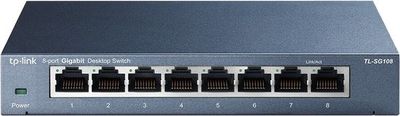 TP-LinkTL-SG108 8-Port 10/100/1000Mbps Desktop Switch Switch Zwart