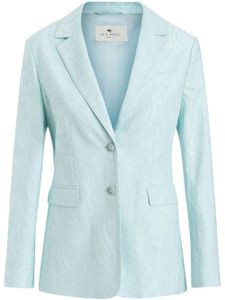 ETRO blazer à motif cachemire - Bleu