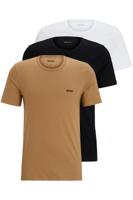 Boss T-shirt Classic 3-pack beige-zwart-wit Boss T-shirt Classic 3-pack beige-zwart-wit