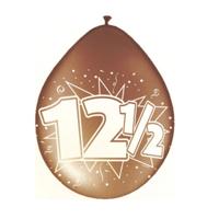 Folat Feest ballonnen - 12,5 jaar - 8x - koper - Jubileum - versiering - feestballonnen
