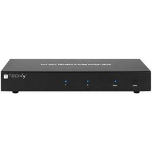 Techly IDATA DP-KVM2 KVM-switch Zwart