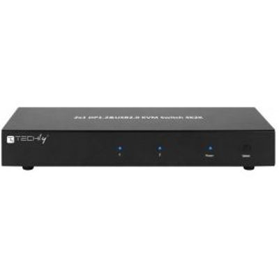 Techly IDATA DP-KVM2 KVM-switch Zwart