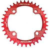 MOTSUV ronde smalle brede Chainring MTB fiets 104BCD tand plaat onderdelen schijf 36T (rood)
