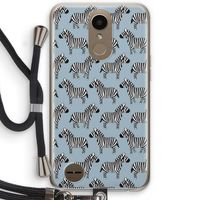 Zebra: LG K10 (2017) Transparant Hoesje met koord