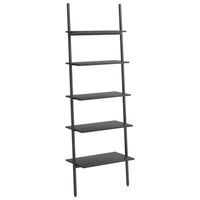 The Living Store Opbergrek 5 Schappen - 64x34x185.5cm - Sterke Stalen Constructie