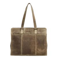 Hide en Stitches Laptoptas 15.6&apos;&apos; Idaho Donker Zand