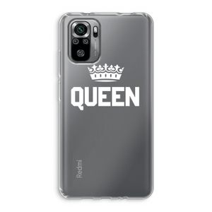 Queen zwart: Xiaomi Redmi Note 10S Transparant Hoesje
