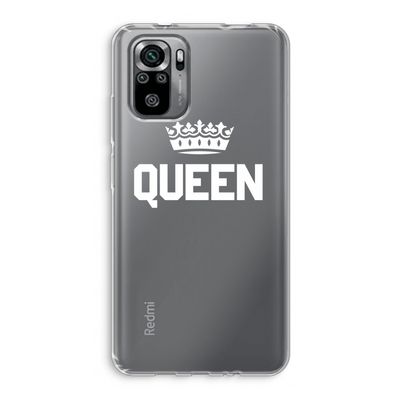 Queen zwart: Xiaomi Redmi Note 10S Transparant Hoesje