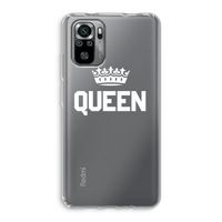 Queen zwart: Xiaomi Redmi Note 10S Transparant Hoesje
