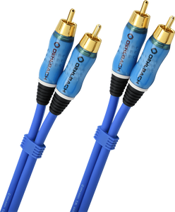 OEHLBACH BEAT! Stereo-Set audio kabel 5 m 2 x RCA Blauw