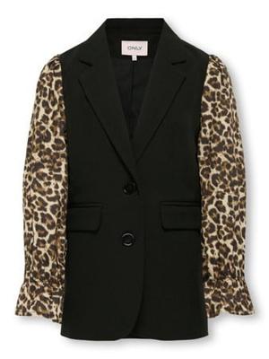 Kids ONLY winter blazer meisjes - zwart - KogKira - oversize fit