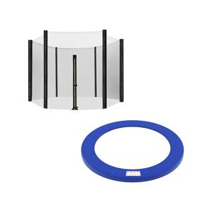 Trampolinevangnet zwart en blauw, 305cm