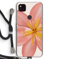 Pink Ellila Flower: Pixel 4a 5G Transparant Hoesje met koord