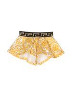 Versace Kids short en coton à imprimé Barocco - Jaune - thumbnail