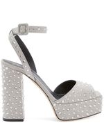 Giuseppe Zanotti sandales New Betty Sparkle à plateforme 120 mm - Gris - thumbnail