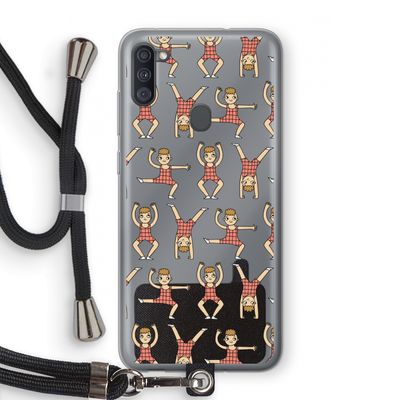 Gymboys: Samsung Galaxy A11 Transparant Hoesje met koord