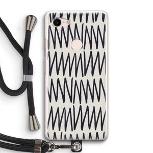Marrakech Zigzag: Pixel 3 Transparant Hoesje met koord