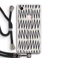 Marrakech Zigzag: Pixel 3 Transparant Hoesje met koord