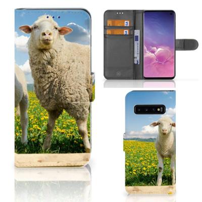 Samsung Galaxy S10 | Telefoonhoesje | Met pasjeshouder | Schaap en Lammetje