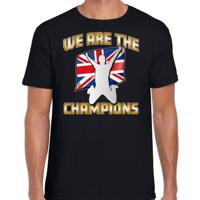 Verkleed T-shirt voor heren - Engeland - zwart - voetbal supporter - themafeest
