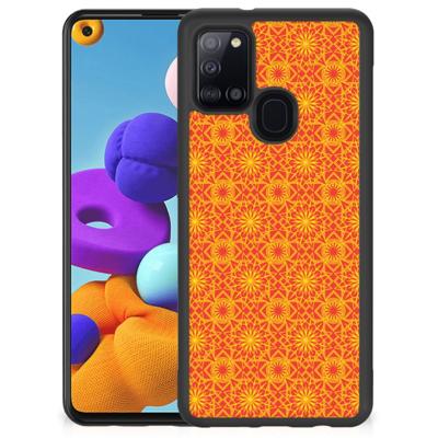 Samsung Galaxy A21s Bumper Case Batik Oranje