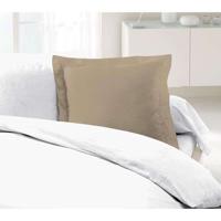 LOVELY HOME Set van 2 kussenslopen 100% katoen 63x63 cm - Beige