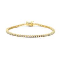 14k Geelgouden Tennisarmband met Diamanten - 17,5 cm, 2,3 mm Schakelbreedte