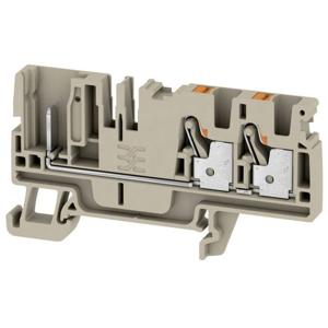 Weidmüller 2540070000 Doorgangsserieklem 6.1 mm Push-In-klem, Steekaansluiting Beige 50 stuk(s)