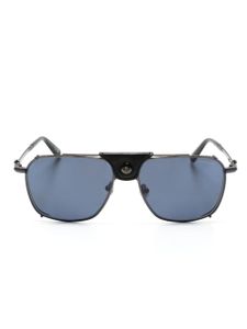 Moncler Eyewear lunettes de soleil carrées à plaque logo - Noir