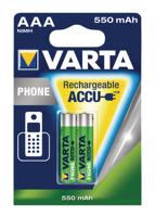 Varta -58397 phone power accu hr03 550 mah bls 2 - thumbnail