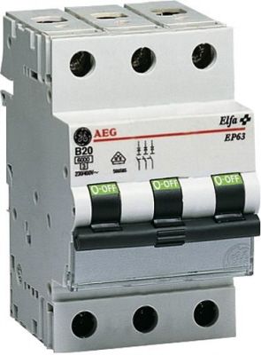 AEG installatie automaat 3 polig EP63 C-karakteristiek C32 A
