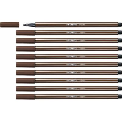 Markeerstiften Stabilo Pen 68 Bruin (10 Onderdelen)