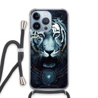 Darkness Tiger: iPhone 13 Pro Transparant Hoesje met koord Darkness Tiger: iPhone 13 Pro Transparant Hoesje met koord