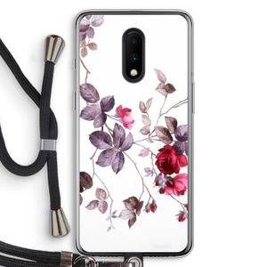 Mooie bloemen: OnePlus 7 Transparant Hoesje met koord