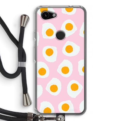 Dancing eggs: Pixel 3a Transparant Hoesje met koord