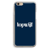 Topwijf Navy: iPhone 6 / 6S Transparant Hoesje
