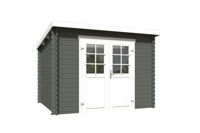 Blokhut Nadia 275x230 Green Grey-Wit - Outdoor life